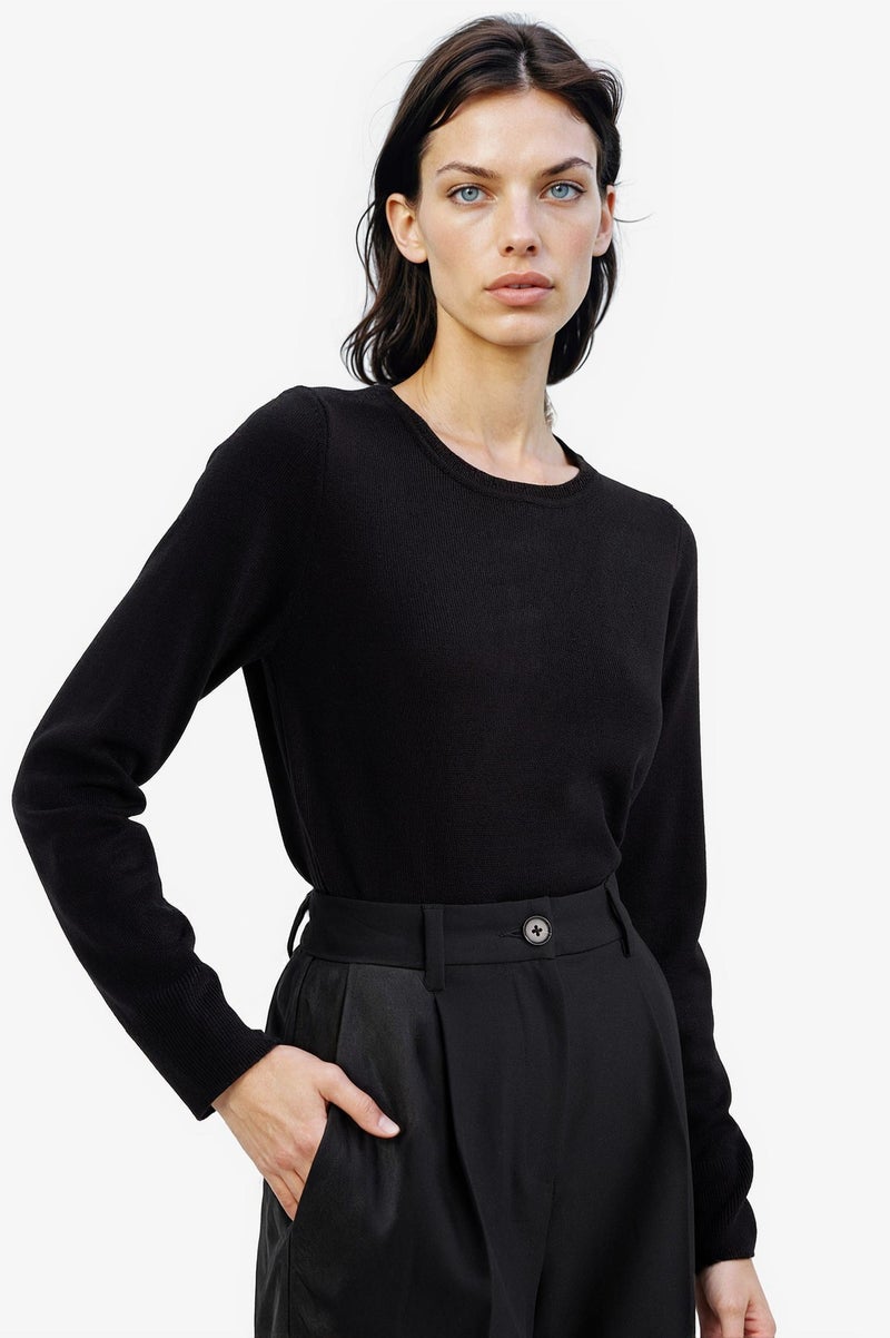 ديفاكتو بلوفر تريكو قصة عادية برقبة دائرية - Image 3